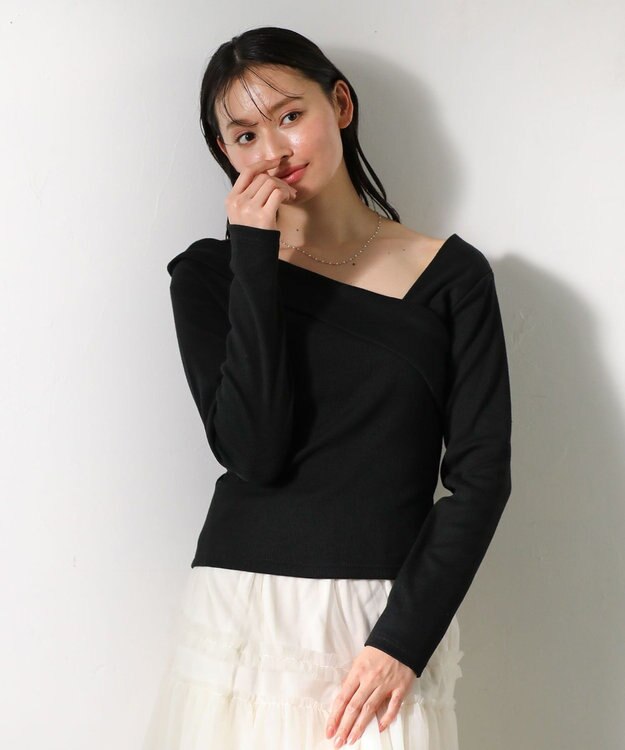 Green Parks ・ｓｗｉｎｇ　ｂｙ　クロスネックプルオーバー Black