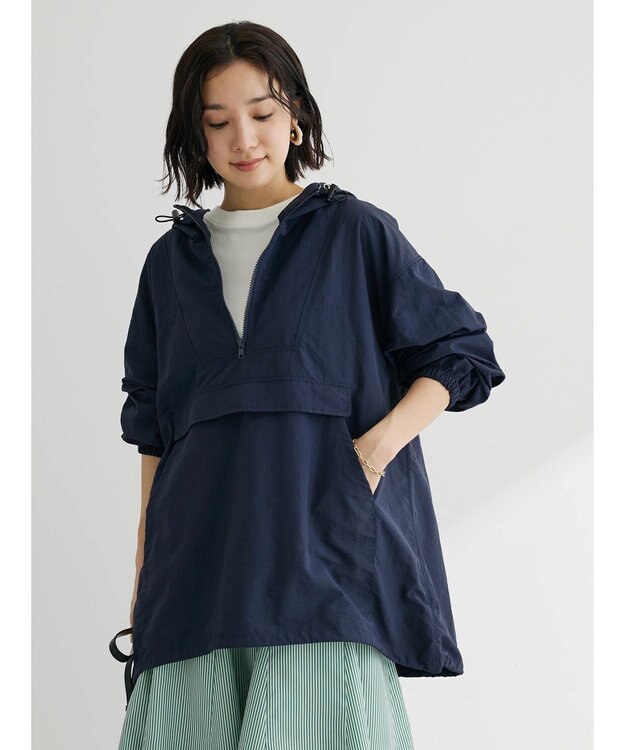 Green Parks ナイロンアノラックブルゾン Navy