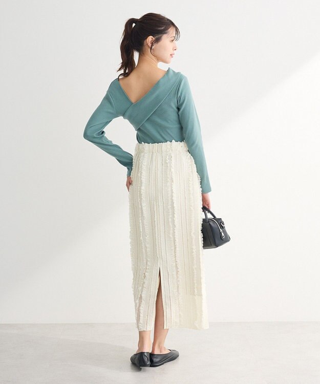 Green Parks ・ｓｗｉｎｇ　ｂｙ　クロスネックプルオーバー Green