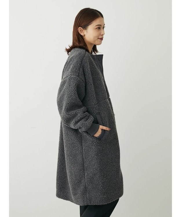 Green Parks ロングボアコート Charcoal Gray