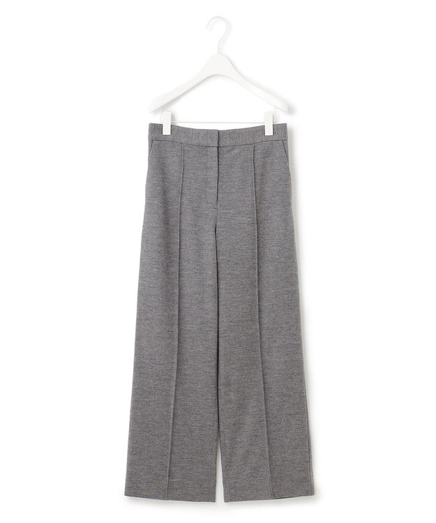 ICB ウールミルドジャージー ワイドストレートパンツ グレー系