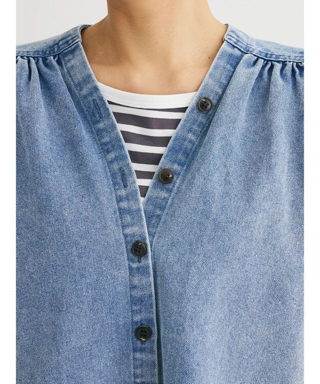 Green Parks ・ｆｕｒｒｙ　ｒａｔｅ　デニムシャツジャケット Light Indigo