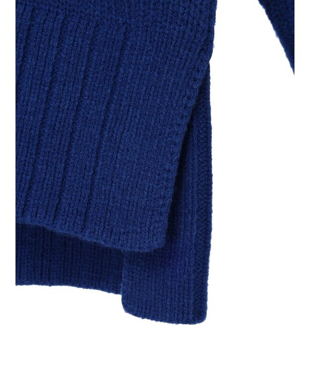 earth music&ecology ウォッシャブル脇スリットクルーネックプルオーバー Blue