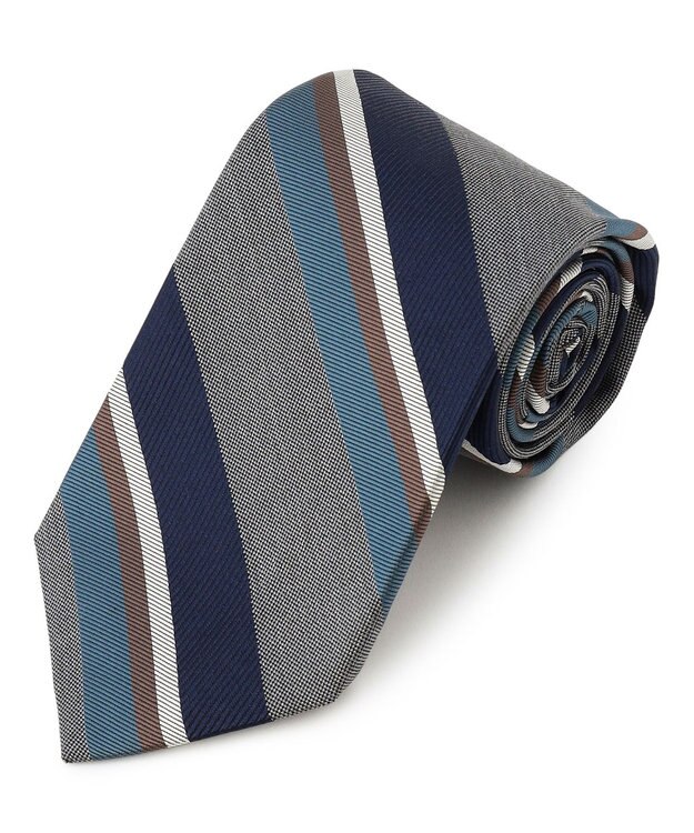 J.PRESS MEN 【STRUCTURE MIX COLLECTION】レジメンタル ネクタイ グレー系2