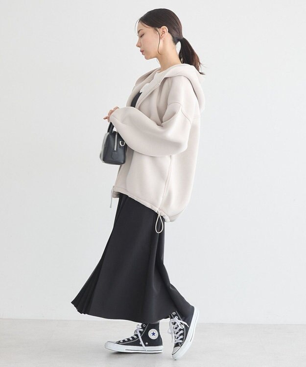 earth music&ecology フーディーダンボールジップブルゾン Ecru