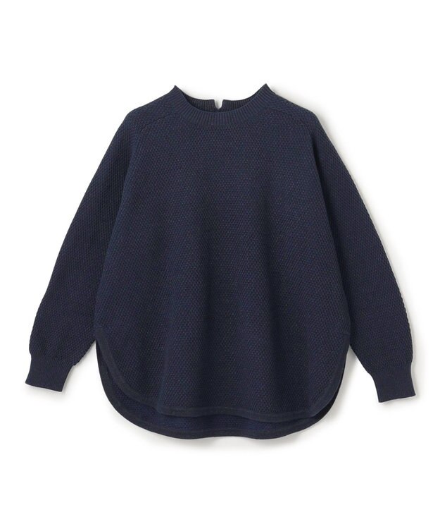 UNFILO L ラメリンクス ラウンドテールニット ネイビー