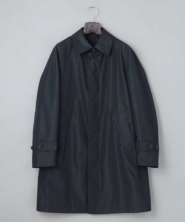 GOTAIRIKU メランジシャンブレー ステンカラーコート グレー系