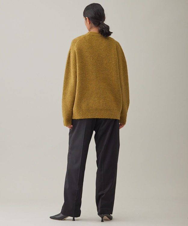 UNFILO MENS ヘアリー クルーネックニット イエロー