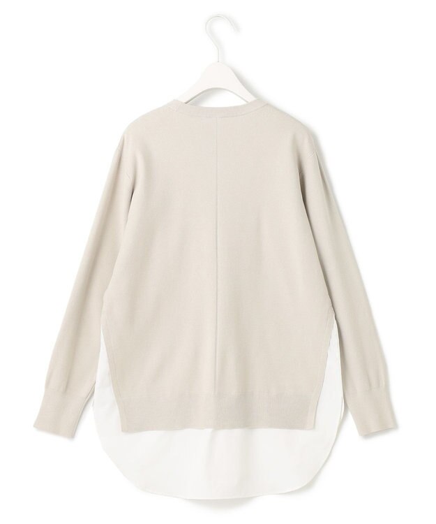 ICB 【洗える】クロスコンビ シャツドッキングプルオーバー トープ系