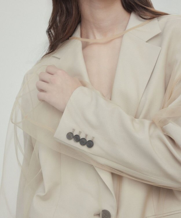 BEIGE， 【Oggi 6月号掲載】OREGANO / サマーウールテーラードジャケット Taupe