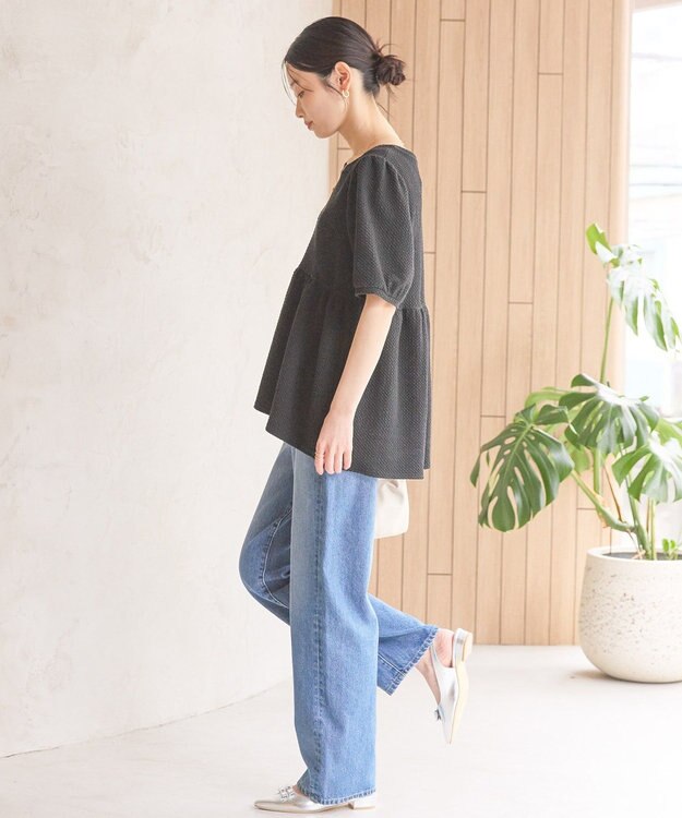 AMERICAN HOLIC フクレジャガードティアードプルオーバー Black