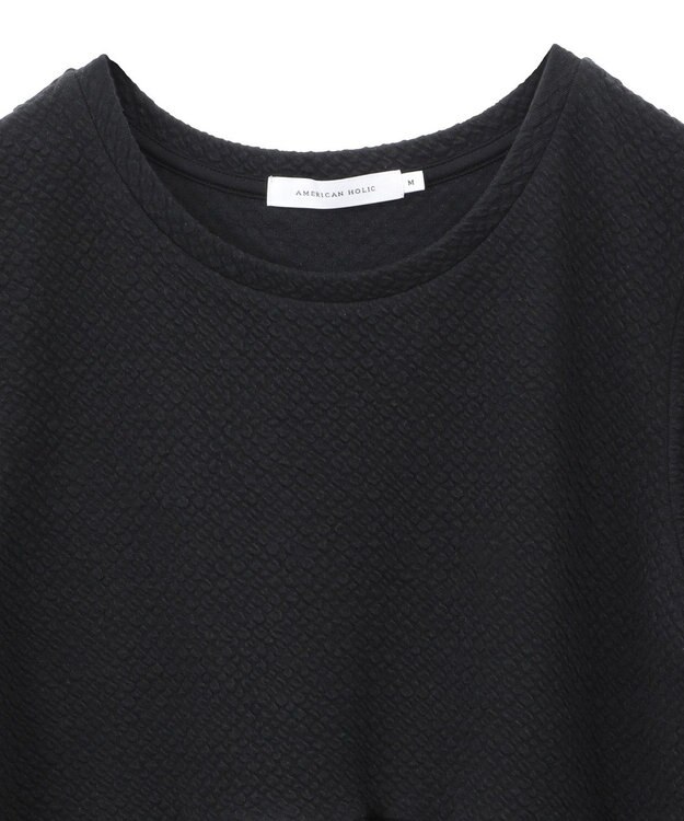 AMERICAN HOLIC フクレジャガードティアードプルオーバー Black