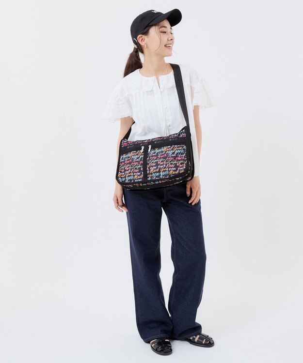 LeSportsac DELUXE EVERYDAY BAG/NYCスクリプトブラック NYCスクリプトブラック
