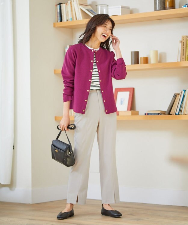 ANY 【福田麻琴さんコラボ】ちょ美っとフレアパンツ グレージュ