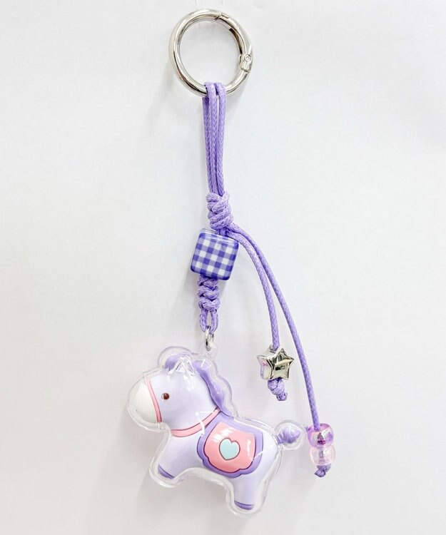 WEGO クリアポニーキーホルダー パープル