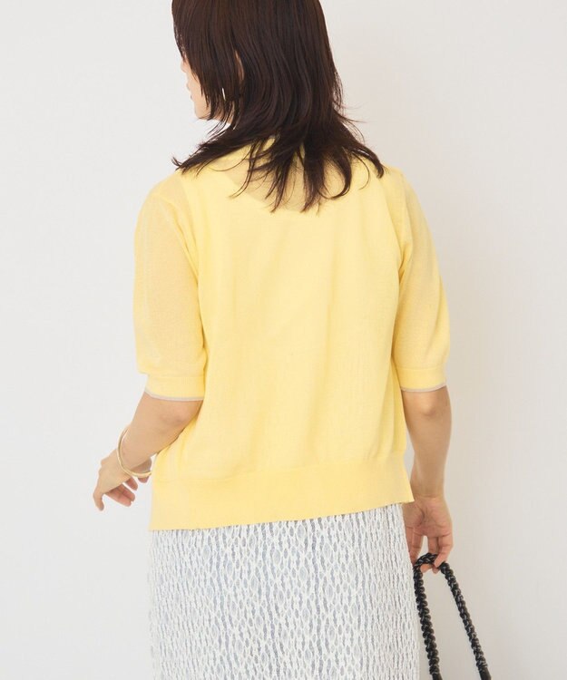 AMERICAN HOLIC 配色フリルレイヤードカーディガン Yellow