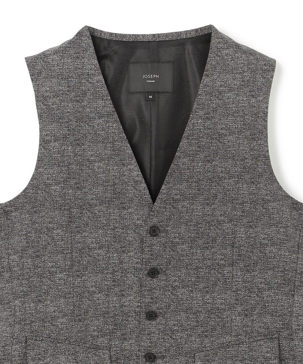 JOSEPH HOMME 新色【３ピース対応】クールドッツストレッチ　ジレ ＜新色＞グレー系
