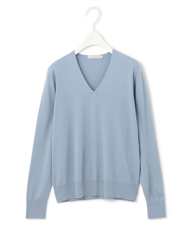 ICB 【WEB限定カラーあり】 シンセティックハイゲージ Vネックプルオーバー ライトブルー系