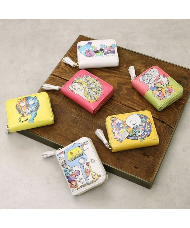 UNBILLION ペルケ perche × 髙嶋シオンコラボ ・ジャバラカードアートウォレット アイボリー