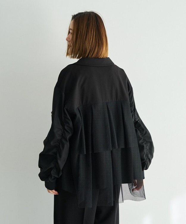 YECCA VECCA 異素材MIXテーラードジャケット Black