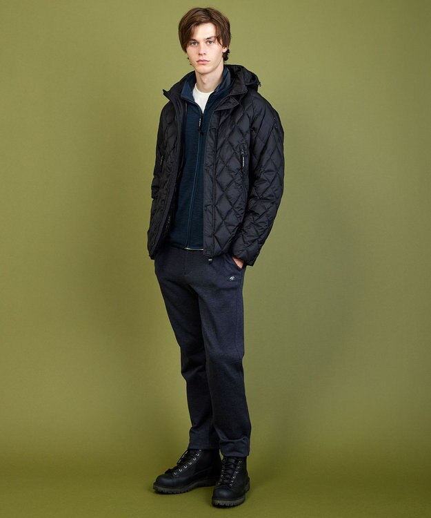 JOSEPH ABBOUD MOUNTAIN 【ストレッチ/吸湿発熱/蓄熱保温/裏起毛 】ソフトサーモテリー パンツ ネイビー系