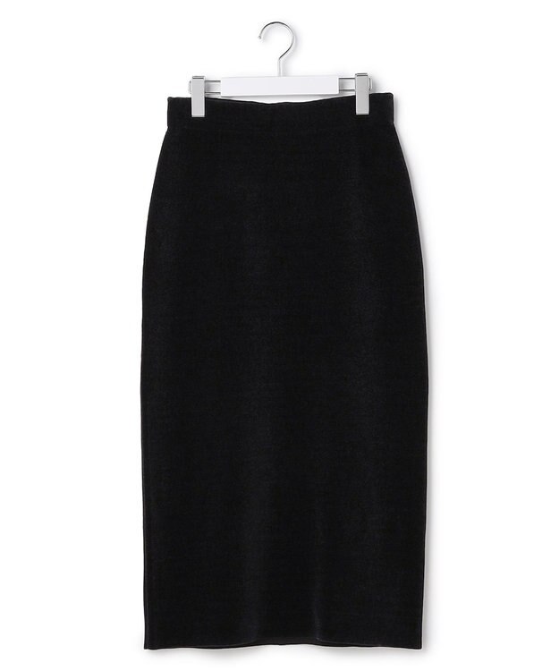 23区 S 【SLOW/一部店舗限定】ベロア風ニット スカート ブラック系