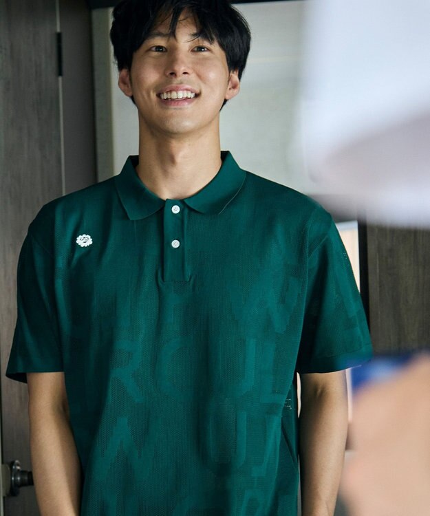 PW CIRCULUS 【手洗い可能】【UNISEX】ニットメッシュポロ ゴルフ グリーン系