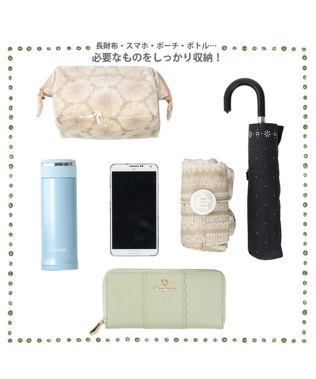 ROOTOTE 1055【ショルダー付きワンハンドル】LT.デリ.ポイント.ショルダー-B 01：パウダーピンク