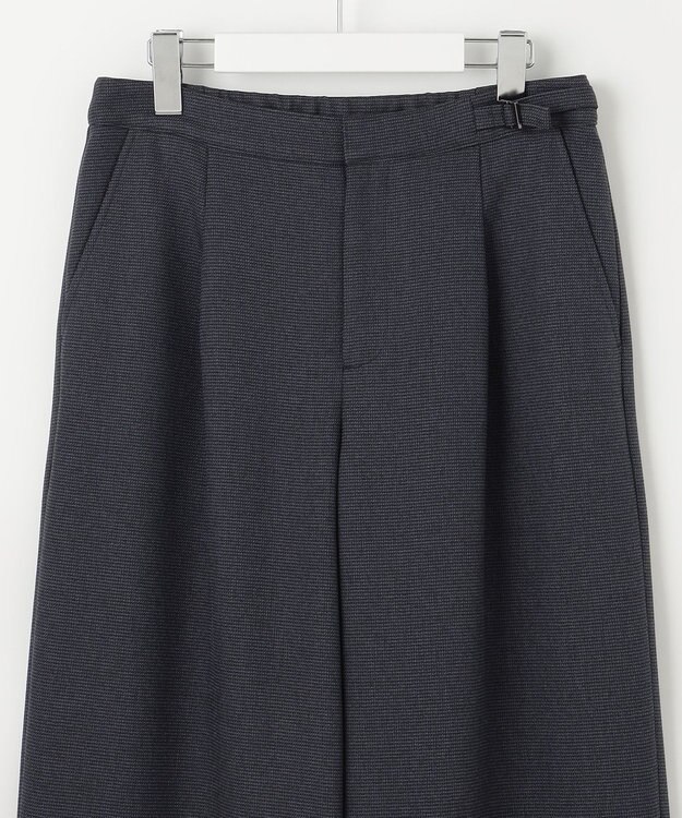 J.PRESS LADIES 【洗える】TUMUGITOピンヘッド ワイド パンツ ネイビー系