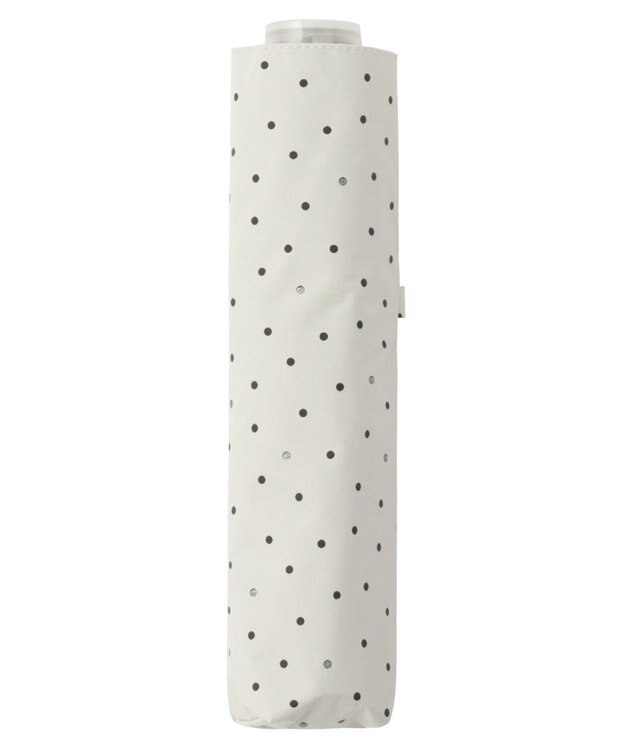 MOONBAT Fuwacool(フワクール) フワクールホワイト 晴雨兼用日傘 折りたたみ傘 ランダムドット 軽量 一級遮光／遮熱／UV オフベージュ