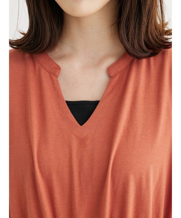 Green Parks ・ＳＵＧＡＲ　ＳＰＯＯＮ　ウエストドロストワンピース Orange