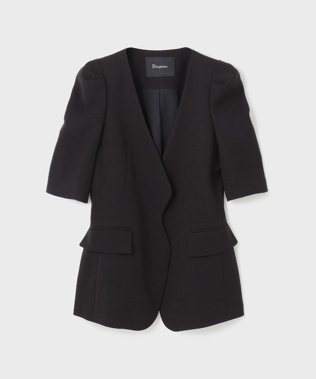 GRACE CONTINENTAL パフスリーブジャケット ブラック