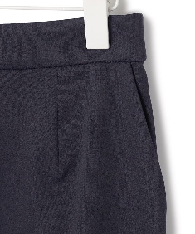 ICB L 【洗える】ウォームサテン カーゴスカート ネイビー系