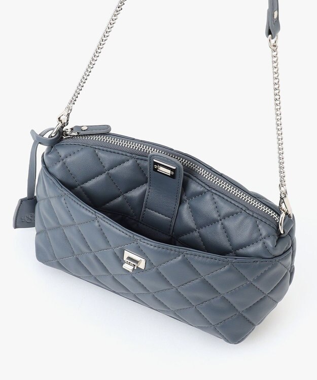 J.PRESS LADIES 【2way】キルティング ショルダー バッグ ダルブルー系