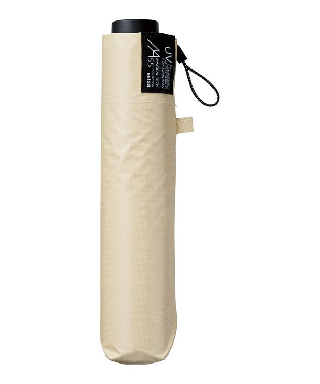 MOONBAT 【遮光100％/超軽量/耐久性】マジで軽い傘 晴雨兼用 折りたたみ日傘 マジカルテックプロテクション Tough W rib 55cm ベージュ