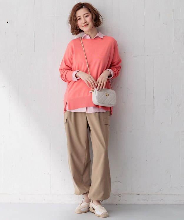 23区 S 【Oggi4月号掲載/洗える】CANCLINI ベーシック シャツ ピンクストライプ