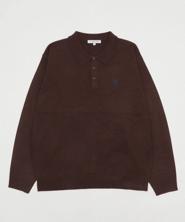 WEGO 【25年秋冬新作/ユニセックス着用ITEM/MLサイズ展開】別注USPOLOニットポロ ブラウン