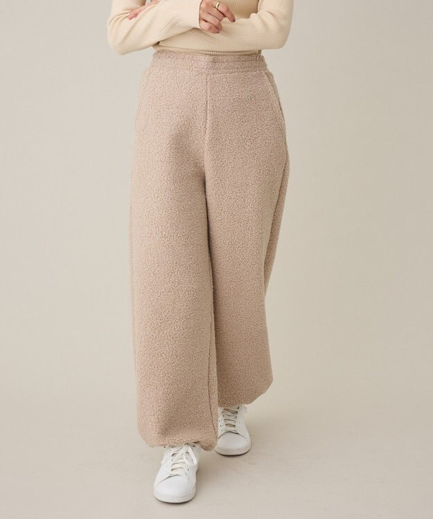 CRAFT STANDARD BOUTIQUE ブークレ風カットソーパンツ Beige
