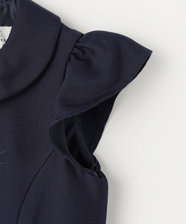 組曲 KIDS 【110-140㎝】レーシージャケット＆ワンピース セット ネイビー系