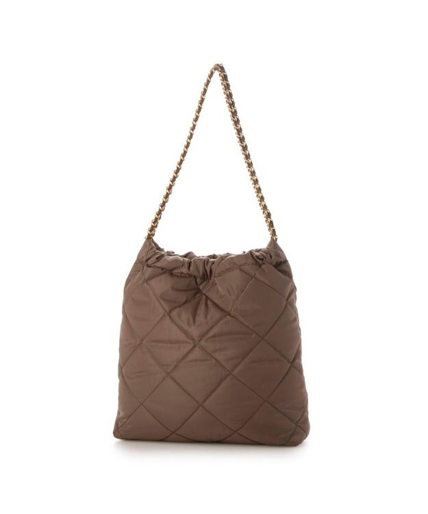 UNBILLION カシュカシュ cachecache / ナイロンキルティングチェーン手提げトート ブラウン