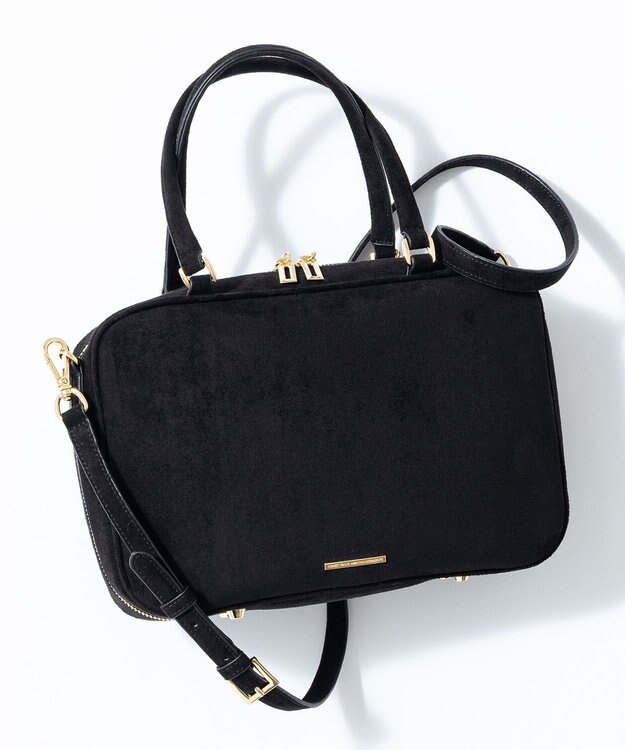 23区 【WEB&一部店舗限定】スエード ボストン バッグ ブラック系