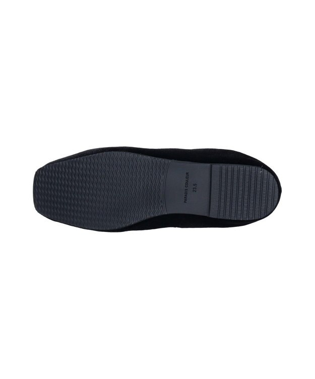 Bridget Birkin 【PARADIS COULEUR】スクエアトウメタルリボンバレエシューズ ブラック雑材