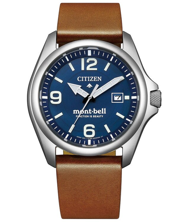 CITIZEN 【モンベル×シチズン】抜群のタフさとミニマルな魅力を極めたコラボレーションモデル BN0247-01L ブルー