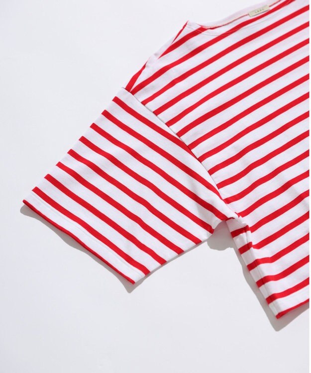 LENO BORDER T-SHIRT / ボーダーTシャツ WHITE×RED