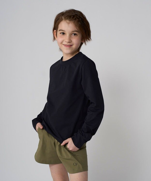 OP／FILA 【Ocean Pacific】ラッシュロンT+ボードショーツ2点セット ブラック