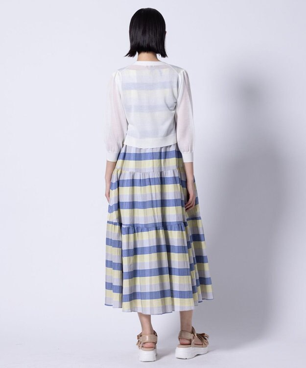 TOCCA 【美人百花掲載】SHEER BUBBLE KNIT ニットカーディガン アイボリー系