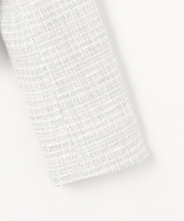 組曲 S 【KUMIKYOKU NAVY】ラメループモールツイード ジャケット ライトグレー系