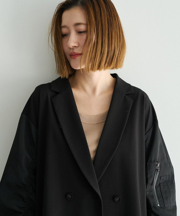 YECCA VECCA 異素材MIXテーラードジャケット Black