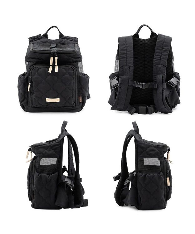 PET PARADISE ペットパラダイス ナチュラル キルティング ハグ＆リュック S 超小型犬 ブラック