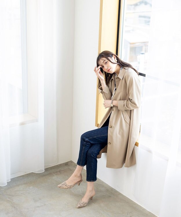 Tiaclasse 【洗える】ステンカラーコート ベージュ